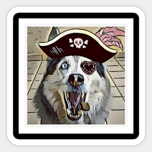 Husky pirate Sticker